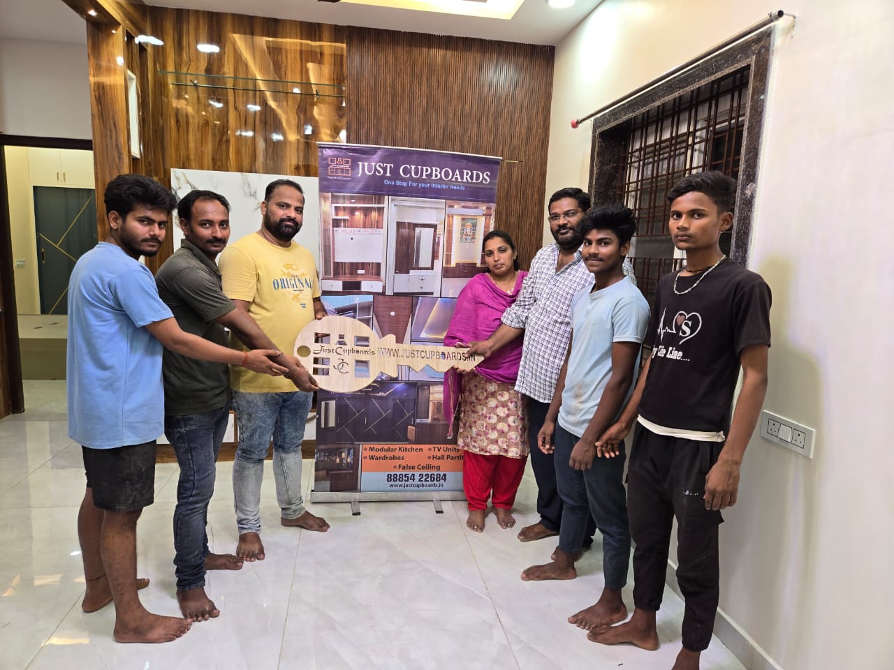Mr.Mrs.Polasani Srinivas Reddy & Sushmitha (2BHK independent house turn key interior project - Location Boduppal, Hyderabad)