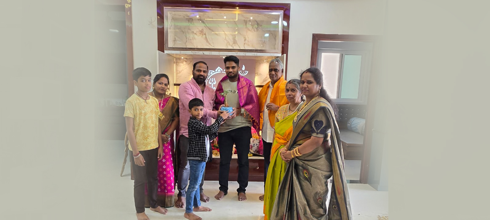 Mr & Mrs.Sundar Ganesan and Mr&Mrs.Venkat Ganesan ( 3BHK flat turn key interior project at Vazhraa Prathik Gated Community at Nizampet, Hyderabad)